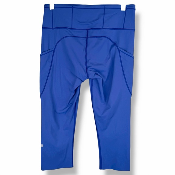 lululemon Fast and Free High Rise *Nulux 19” Leggings Tights Crops Moroccan Blue - Picture 5 of 8